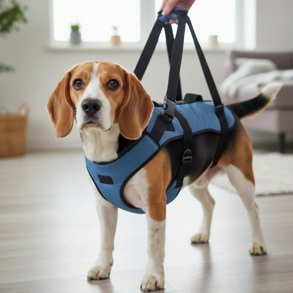 Coodeo Dog Lift Harness For Dogs 24lbs Full Body Support Blue Medium